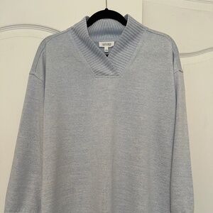 Talbots Haven Well Within Sweatshirt Sweater Size Large Light Blue